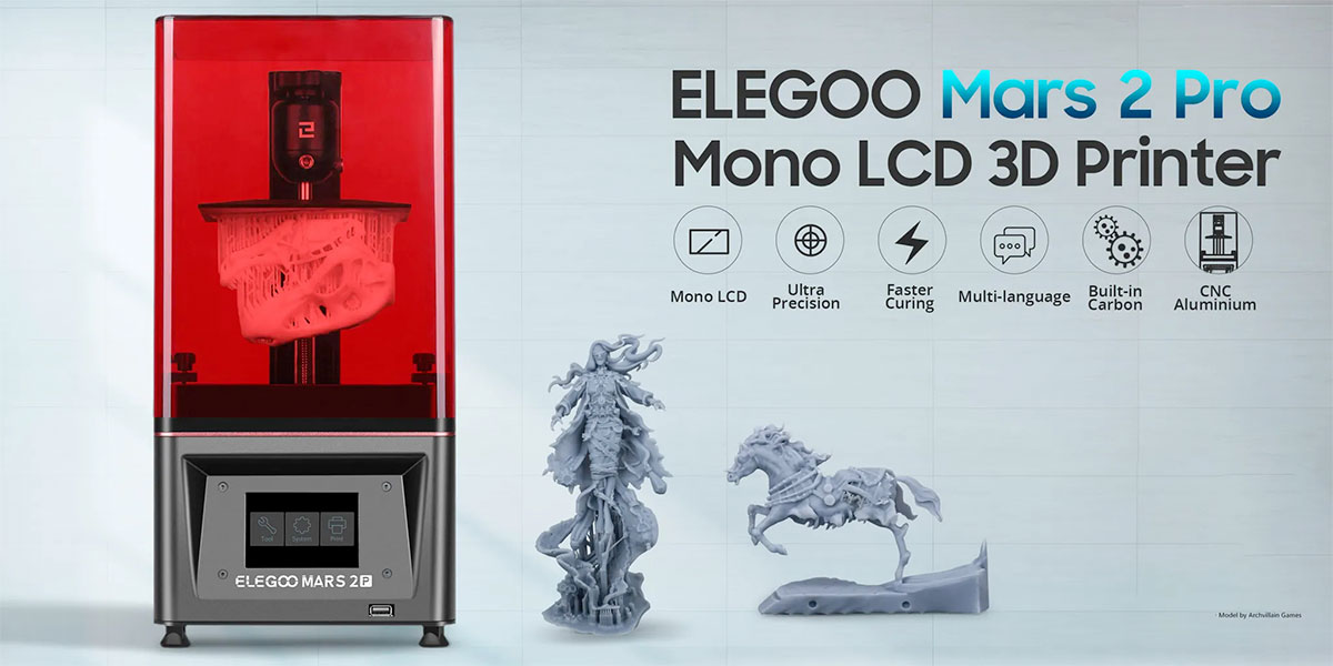 ELEGOO Mars 2 Pro 2K Resin 3D Printer